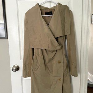 BCBGMaxAzria Cowl-Neck Trench Coat